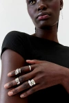 URBAN OUTFITTERS STATEMENT METAL RING SET IN SILVER, WOMEN'S AT URBAN OUTFITTERS