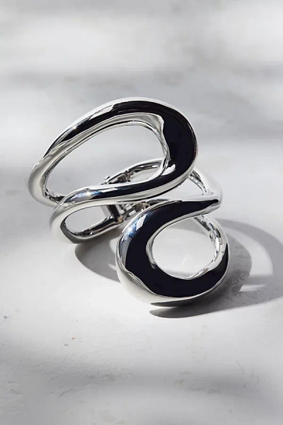 Urban Outfitters Statement Wrapped Metal Cuff Bracelet In Silver, Women's At  In Metallic