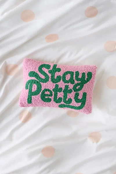 Urban Outfitters Stay Petty Tufted Wool Throw Pillow In Stay Petty At