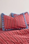 Urban Outfitters Stella Striped Tufted Edge Sham Set In Red At