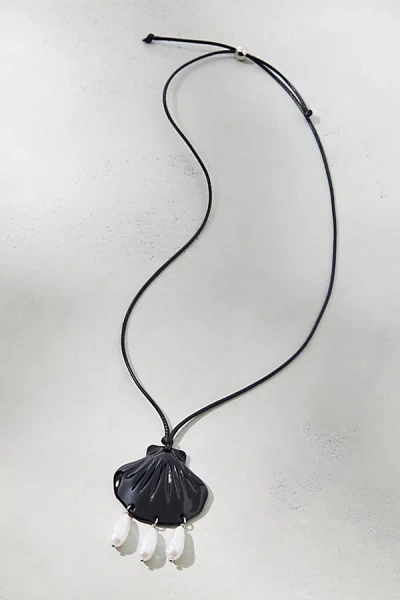 Urban Outfitters Steph Statement Pendant Corded Necklace In Black, Women's At