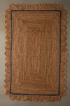 Urban Outfitters Stevie Petals Braided Jute Rug In Blue At