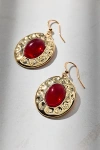 Urban Outfitters Strange Powers Stone Drop Earring In Gold/red, Women's At