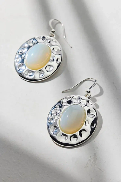 Urban Outfitters Strange Powers Stone Drop Earring In Silver/angelite, Women's At