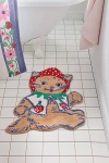 Urban Outfitters Strawberry Cat Shape Plush Tufted Bath Mat In Brown At  In Brown