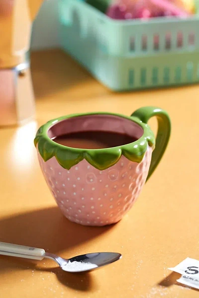 Urban Outfitters Strawberry Shaped Mug In Pink At