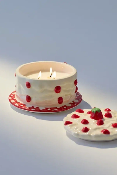 Urban Outfitters Strawberry Shortcake 10 oz Candle In Strawberry Gelato At