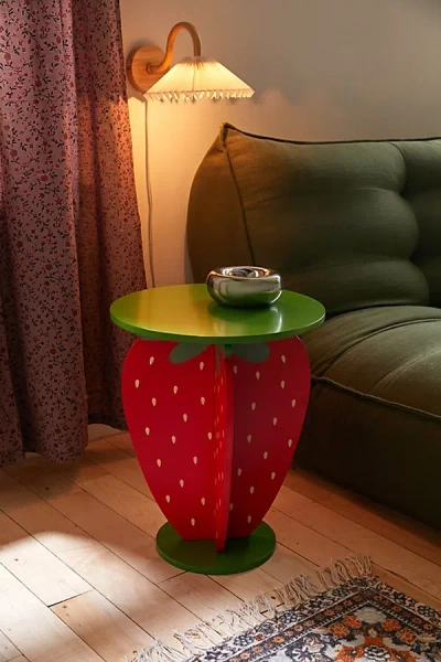 Urban Outfitters Strawberry Side Table In Red At