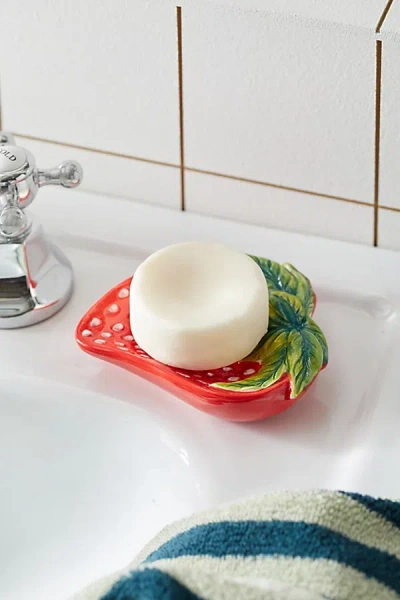 Urban Outfitters Strawberry Soap Dish In Red At