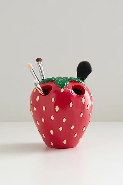 Urban Outfitters Strawberry Toothbrush Holder In Red At