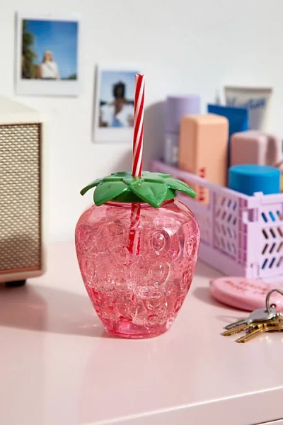 Urban Outfitters Strawberry Tumbler In Pink At
