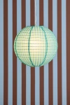 Urban Outfitters Stripe Printed Round Paper Lantern Pendant Shade In Blue At