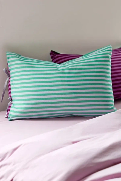 Urban Outfitters Striped Patterned Dual-sided Sham Set In North Atlantic Radiance At  In Blue
