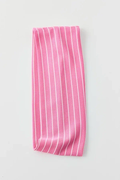 Urban Outfitters Striped Wide Soft Headband In Pink, Women's At