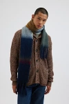 Urban Outfitters Striped Woven Scarf In Navy, Men's At  In Navy