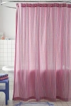 Urban Outfitters Stripes Shower Curtain In Pink At