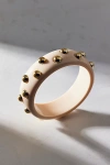 Urban Outfitters Studded Acrylic Bangle Bracelet In Ivory, Women's At  In White