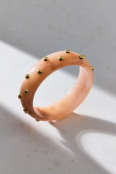 Urban Outfitters Studded Acrylic Bangle Bracelet In Rose, Women's At  In Pink