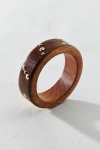 Urban Outfitters Studded Wooden Bangle Bracelet In Dark Brown, Women's At  In Brown