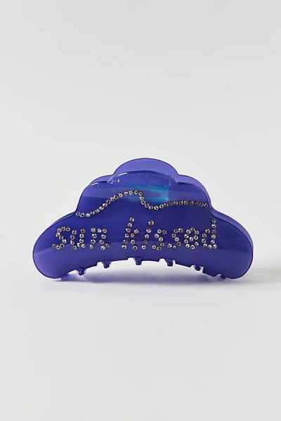 Urban Outfitters Sun Kissed Rhinestone Claw Clip In Blue, Women's At
