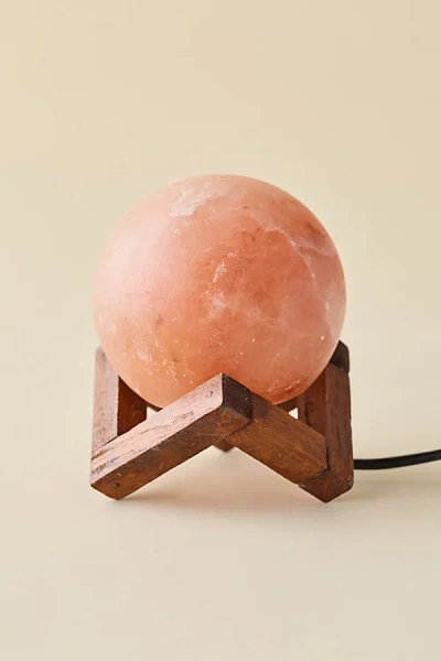 Urban Outfitters Sun Shaped Himalayan Salt Lamp In Peach At  In Pink
