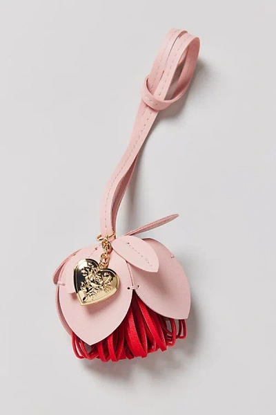 Urban Outfitters Superbloom Floral Faux Leather Bag Charm In Pink, Women's At