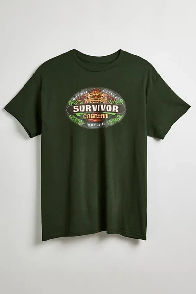 Urban Outfitters Survivor: Cagayan Tee In Forest Green, Men's At