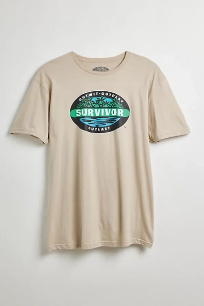 Urban Outfitters Survivor Outlast Tee In Sand, Men's At  In Neutral