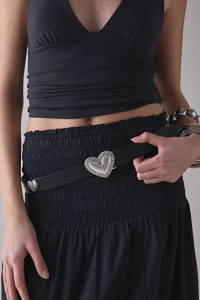 Urban Outfitters Sweetheart Heart Studded Leather Belt In Black, Women's At