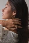 Urban Outfitters Swirl And Star Metal Ring In Gold, Women's At  In Gold