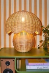 URBAN OUTFITTERS SYLVIA RATTAN TABLE LAMP IN NATURAL AT URBAN OUTFITTERS