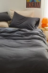 Urban Outfitters T-shirt Jersey Duvet Set In Dark Grey At