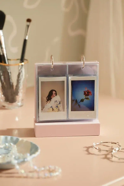 Urban Outfitters Tabletop Wood Flip Instax Mini Picture Frame In Rose At