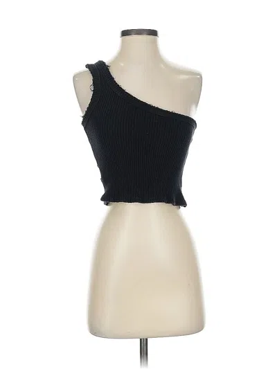 Pre-owned Urban Outfitters Tank Top Black One Shoulder Neckline Tops