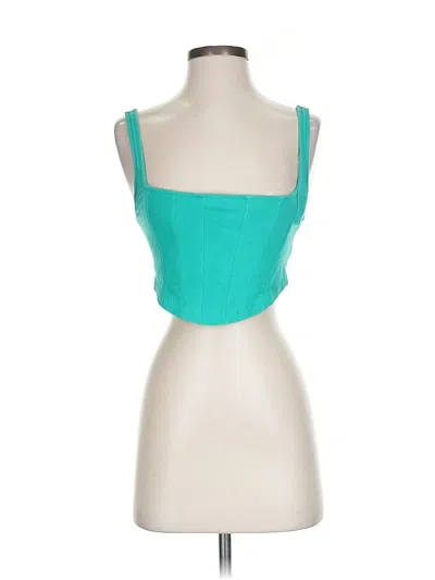 Pre-owned Urban Outfitters Tank Top Blue Strapless Neckline Tops