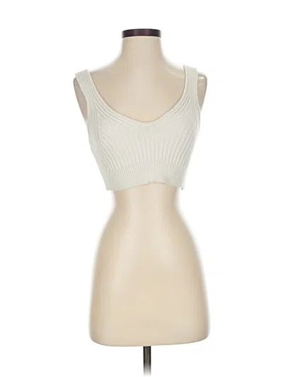 Pre-owned Urban Outfitters Tank Top Ivory Strapless Neckline Tops In White