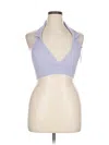 Urban Outfitters Tank Top Purple Halter Neckline Tops In Purple