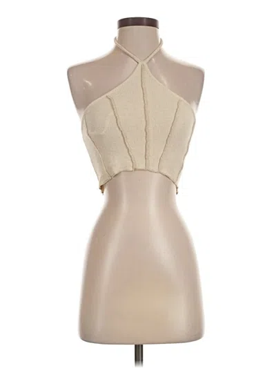 Urban Outfitters Tank Top Tan Halter Neckline Tops In Neutral
