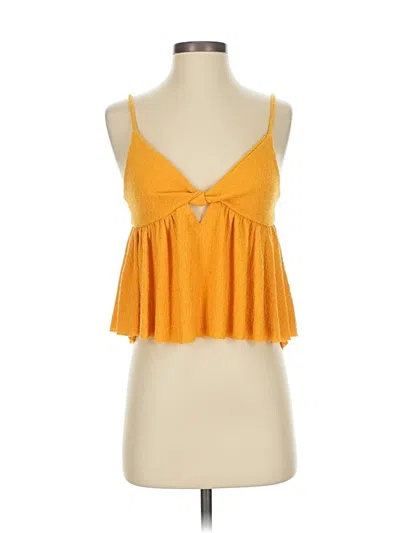 Pre-owned Urban Outfitters Tank Top Yellow Halter Neckline Tops