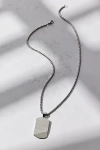 Urban Outfitters Tate Tag Pendant Necklace In Silver, Men's At  In Metallic
