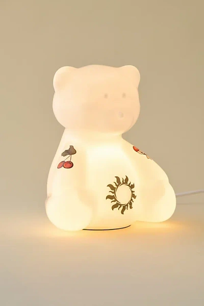 Urban Outfitters Tatted Teddy Bear Glass Table Lamp In Neutral At
