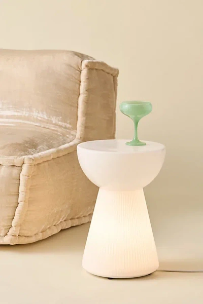 Urban Outfitters Taylor Glass Floor Lamp In Ivory At