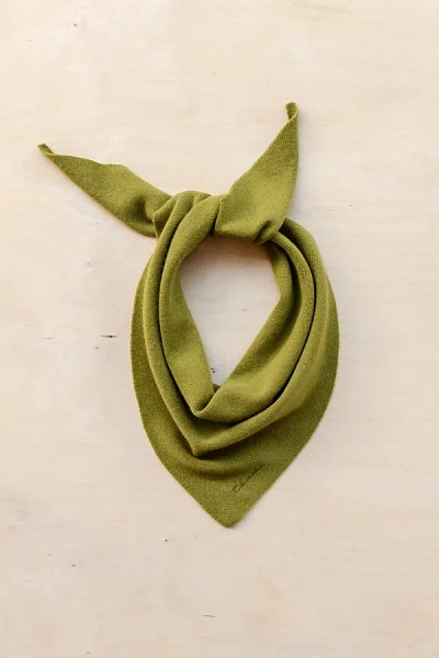 Urban Outfitters Tbco Merino Wool Triangle Scarf In Olive, Women's At  In Green