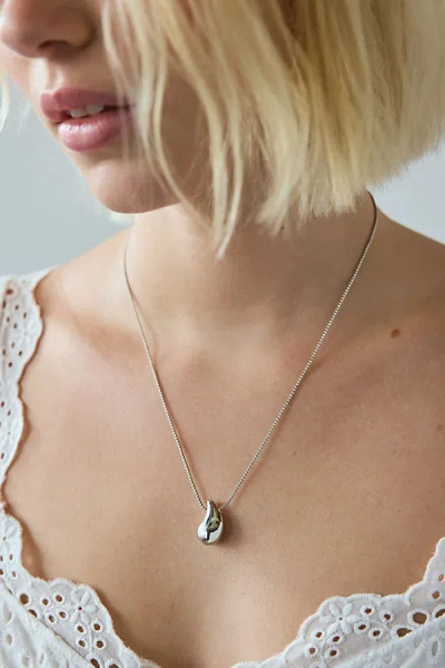 Urban Outfitters Teardrop Statement Pendant Necklace In Silver, Women's At  In Metallic