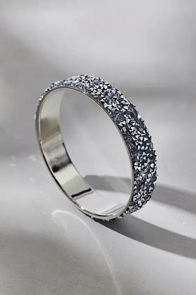 Urban Outfitters Tectonic Gem Studded Bangle Bracelet In Silver, Women's At  In Metallic