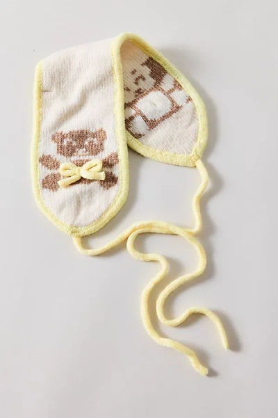 Urban Outfitters Teddy Pattern Ear Warmer In Ivory, Women's At  In White