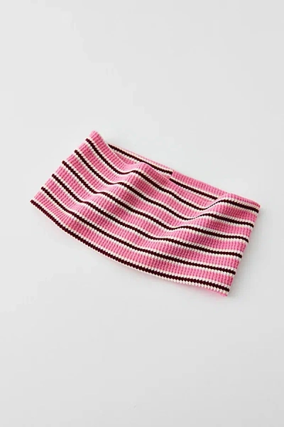 Urban Outfitters Textured Striped Headwrap In Pink, Women's At