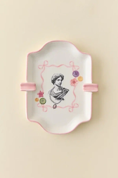 Urban Outfitters Thara Icon Ceramic Ashtray Catch-all Dish In Pink At