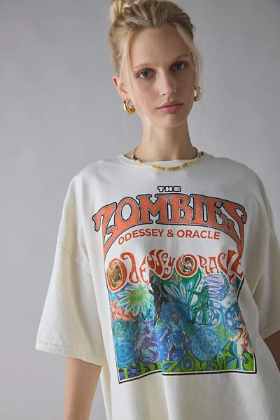 Urban Outfitters The Zombies Graphic Cotton T-shirt Dress In Ivory, Women's At  In White