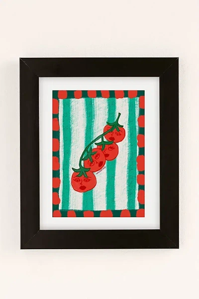 Urban Outfitters Theebouffants Moody Tomatoes Art Print In Black Matte Frame At